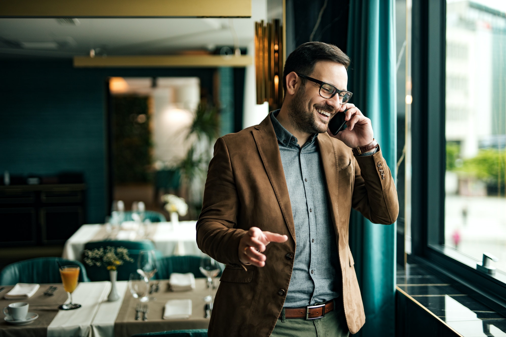 Businessman on phone